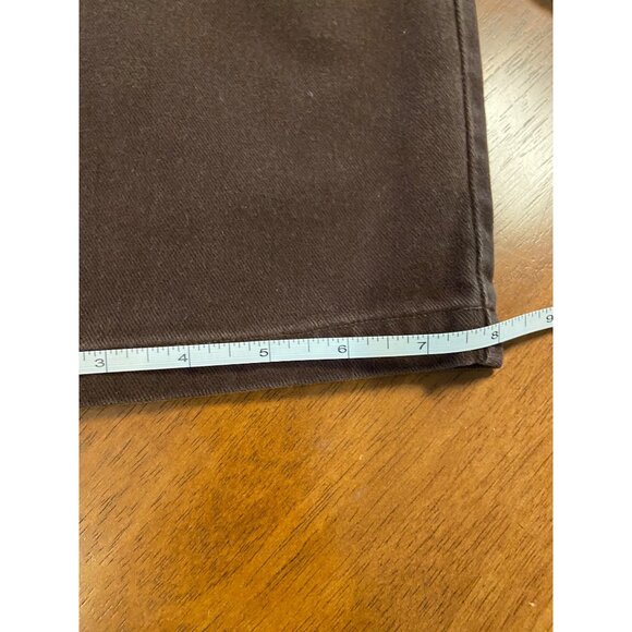 Bill Blass Brown Cotton Women's Easy Fit Pants Size 12 - Picture 13 of 13